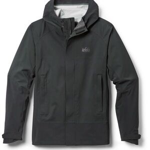 REI CO-OP Flash Stretch Rain Jacket Mens Black Medium